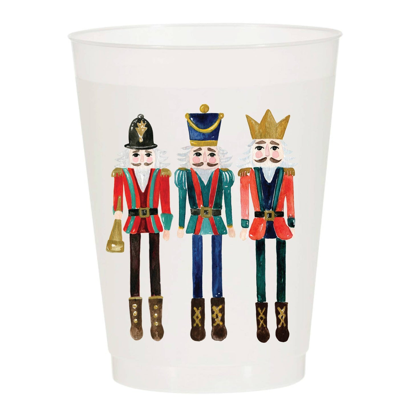 Nutcrackers Frosted Cups - Christmas: Pack of 6