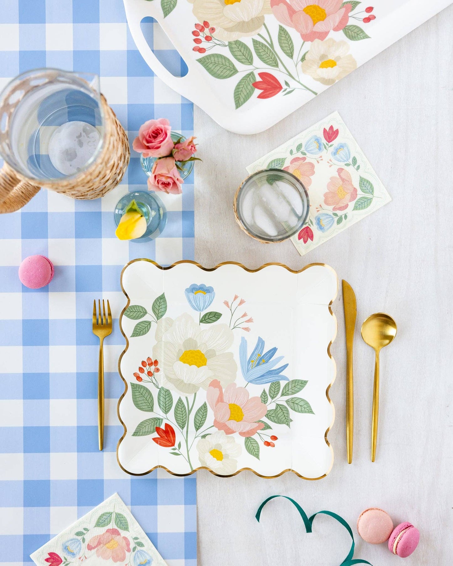Floral Corner Bev Napkins