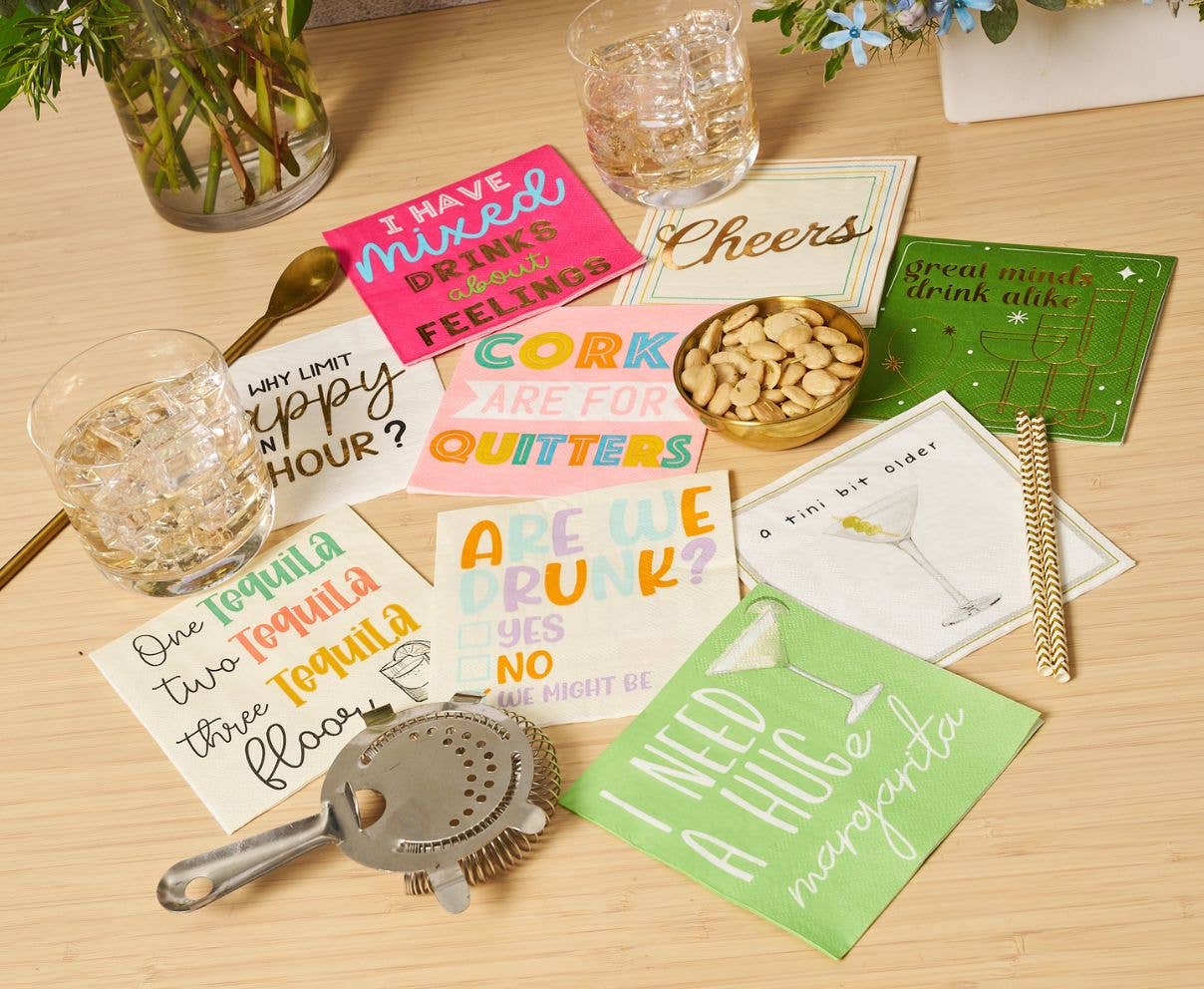 'I Need a Huge Margarita' Cocktail Napkins/26pk