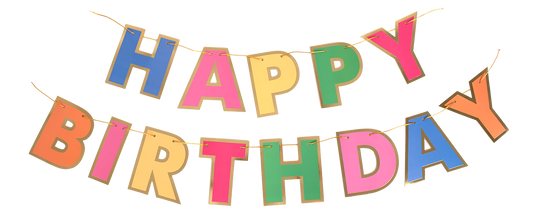 Rainbow Happy Birthday Banner