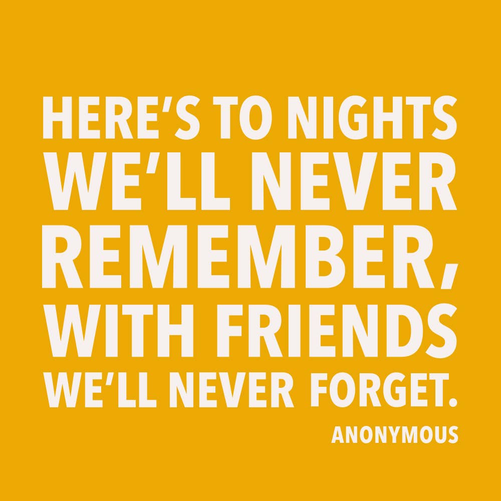 Party Cocktail Napkins | To Nights We'll Never Remember