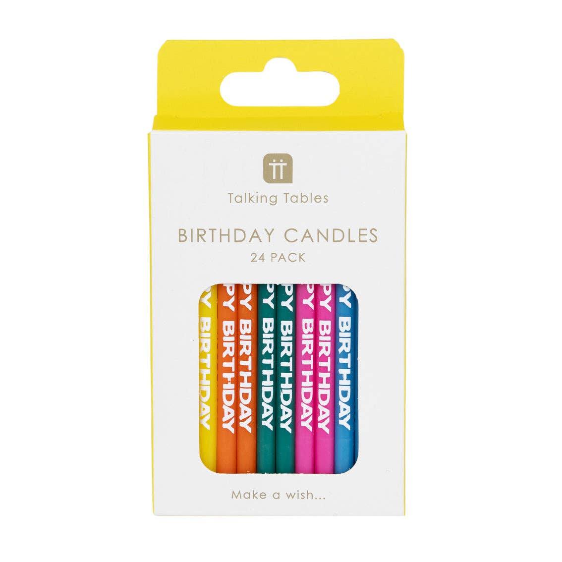 Multicolor Happy Birthday Candles - 24 Pack | Cake Candle |
