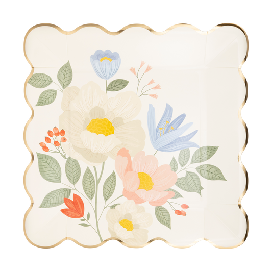 Floral Corner Dinner Plate
