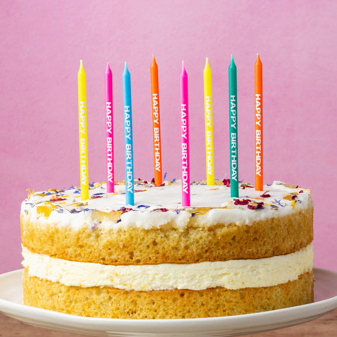 Multicolor Happy Birthday Candles - 24 Pack | Cake Candle |