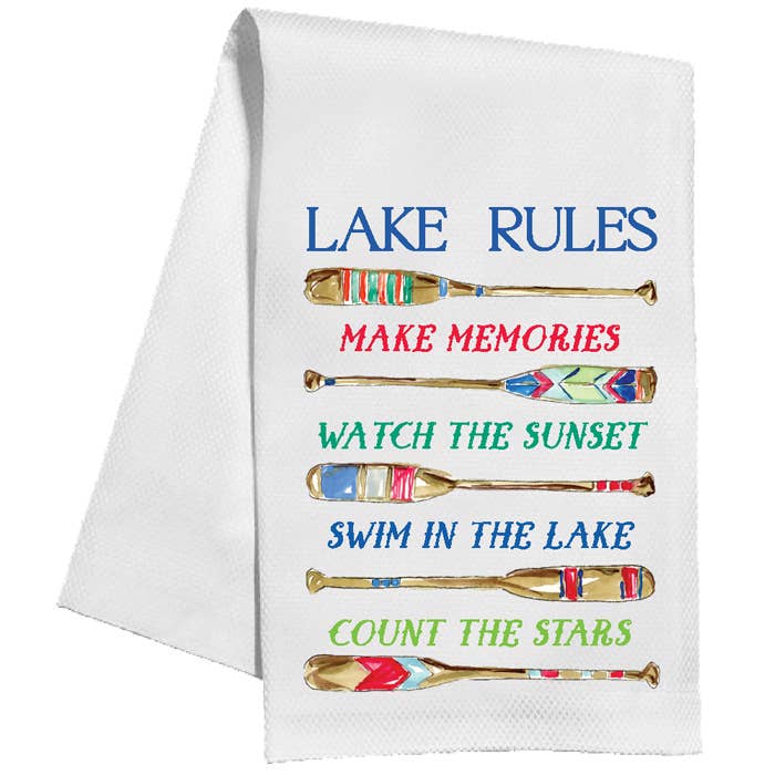 Lake Rules Kitchen Towel
