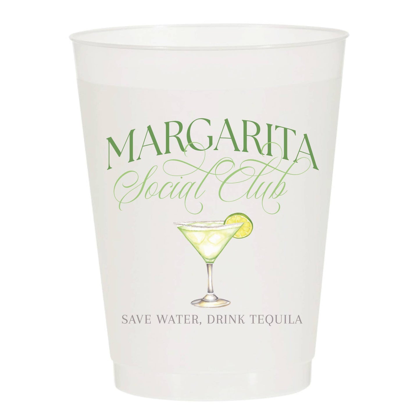 Margarita Social Club Frosted Cups- Fiesta : Pack of 6