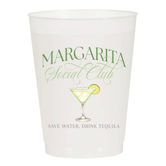 Margarita Social Club Frosted Cups- Fiesta : Pack of 6