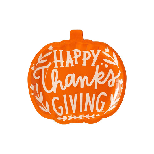 THP1146 - Happy Thanksgiving Pumpkin Plate