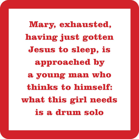 COASTER Drum Solo Christmas | Funny Gift | Home Bar Decor