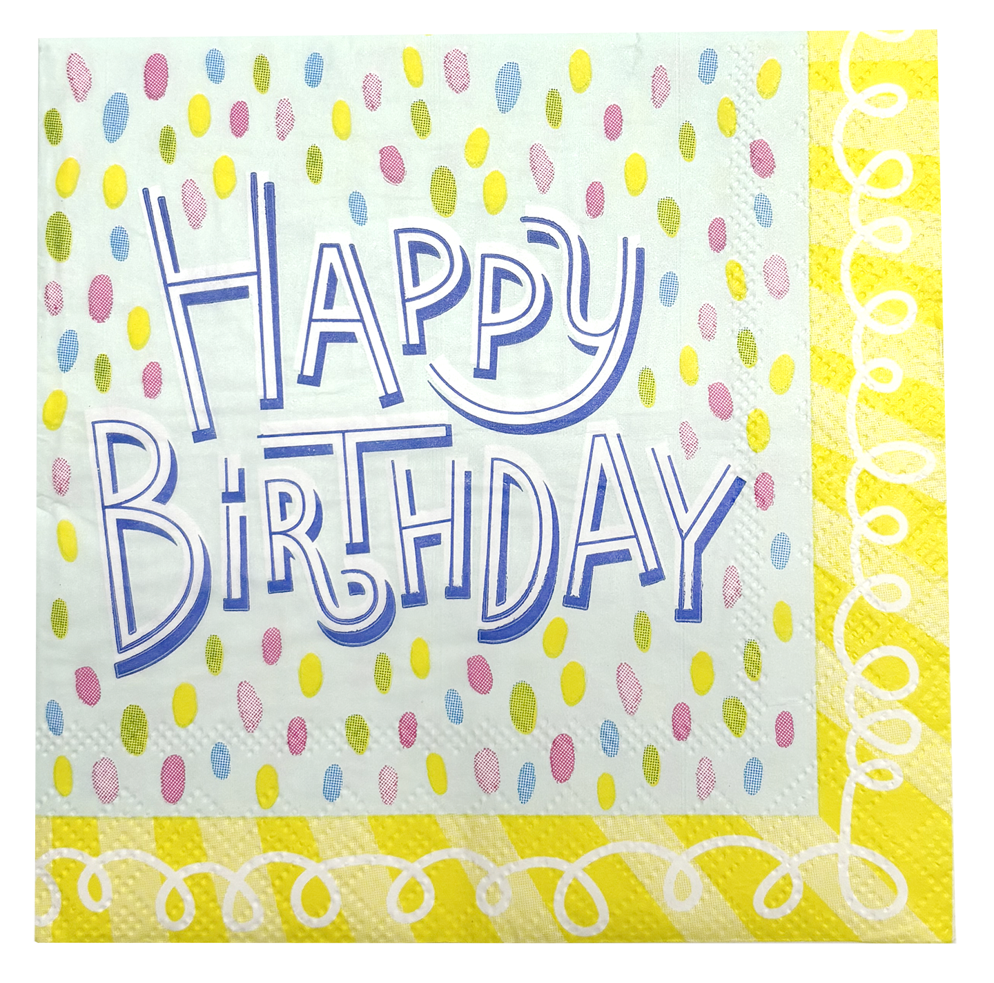 Happy Birthday Dots Bev Napkin
