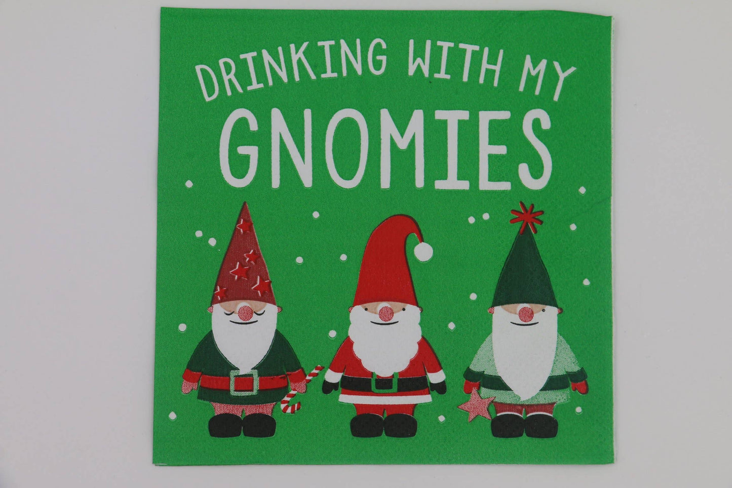Funny Christmas Cocktail Napkins | Gnomies - 20ct: Default Title