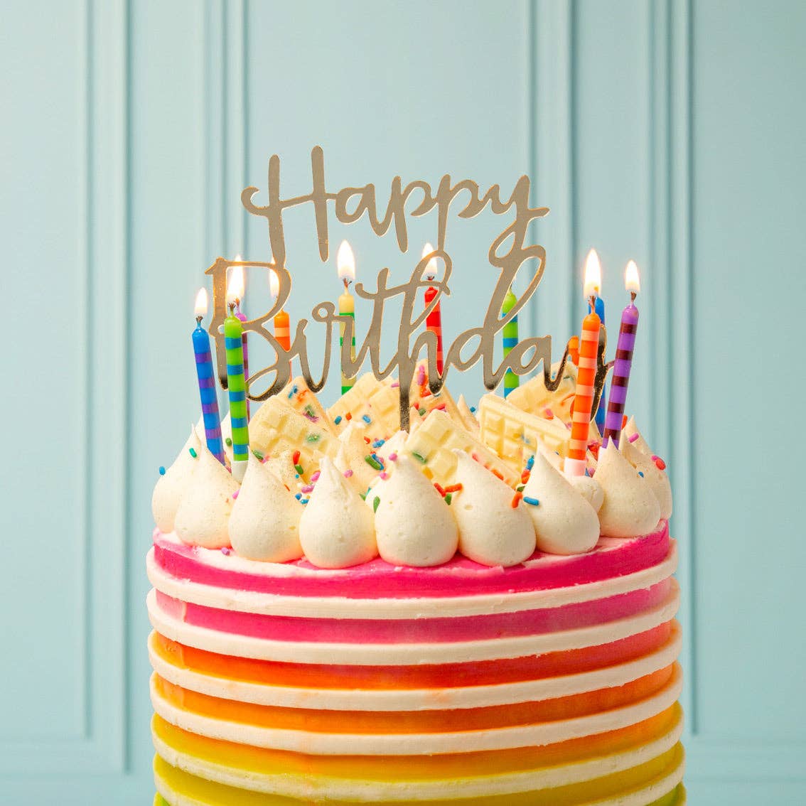 Rose Happy Birthday Cake Topper | Birthday Party |