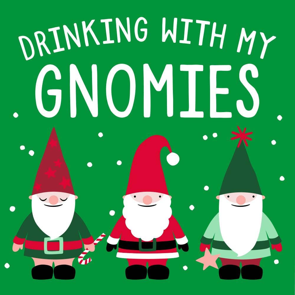 Funny Christmas Cocktail Napkins | Gnomies - 20ct: Default Title