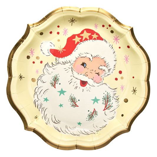 Vintage Santa Dinner Plates/8pk