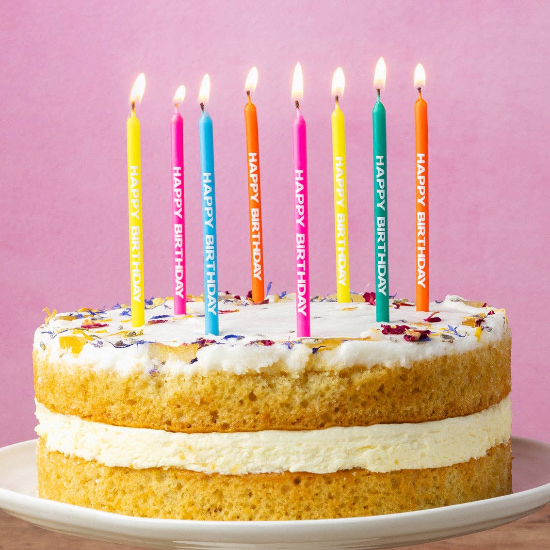Multicolor Happy Birthday Candles - 24 Pack | Cake Candle |