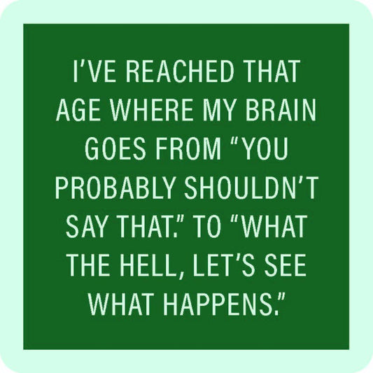 COASTER Shouldn't Say That | Funny Gift | Home Bar Decor