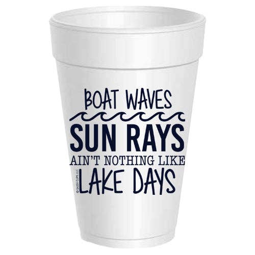 Boat Waves Sun Ray Lake Days - 10 pack: Navy