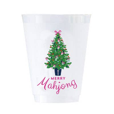 In Stock Merry Mahjong Christmas Shatterproof Cups
