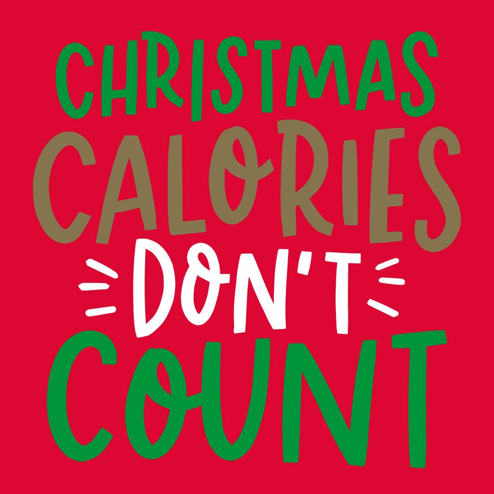 Funny Cocktail Napkins 20ct | Christmas Calories Don't Count