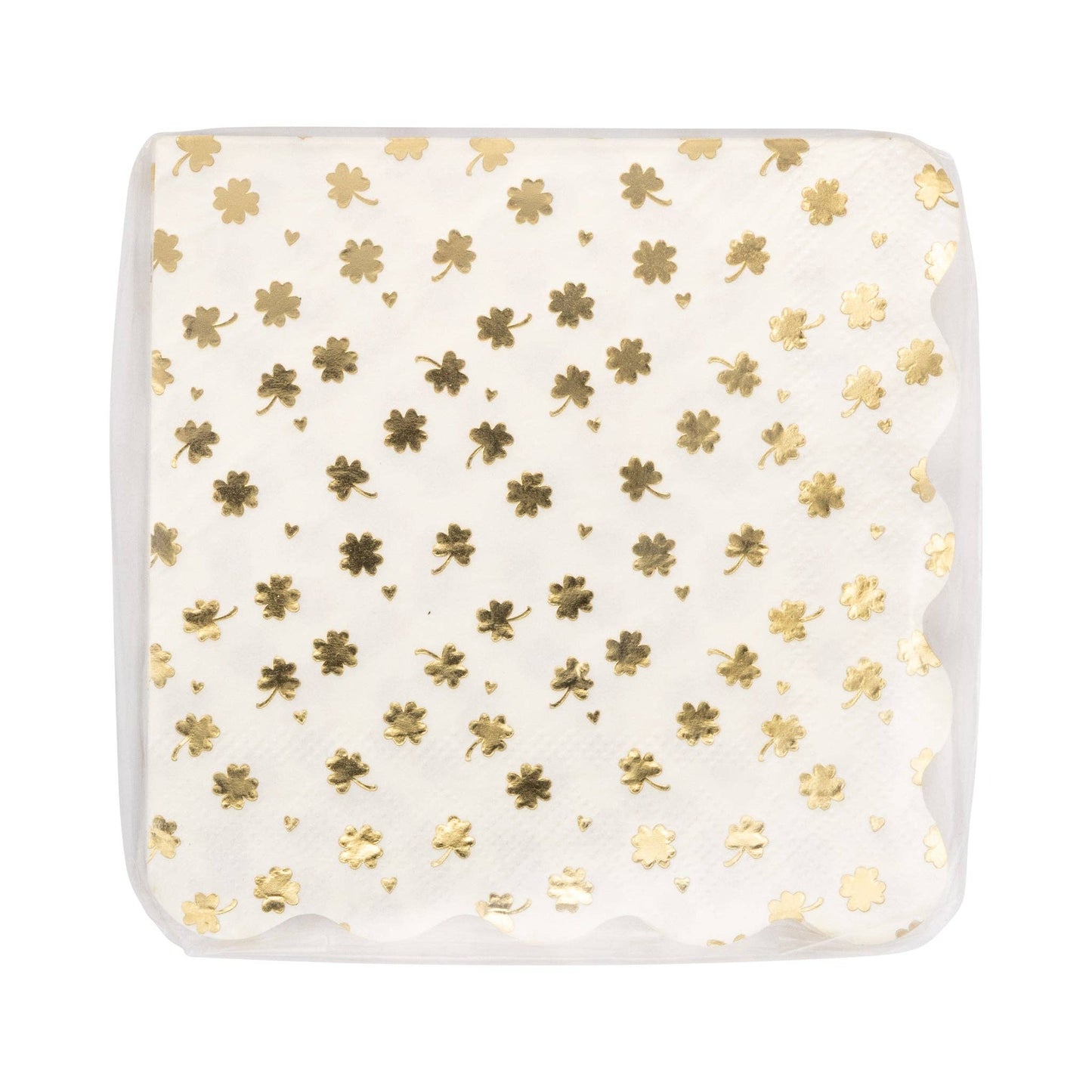 FOIL Shamrocks Cocktail Napkin