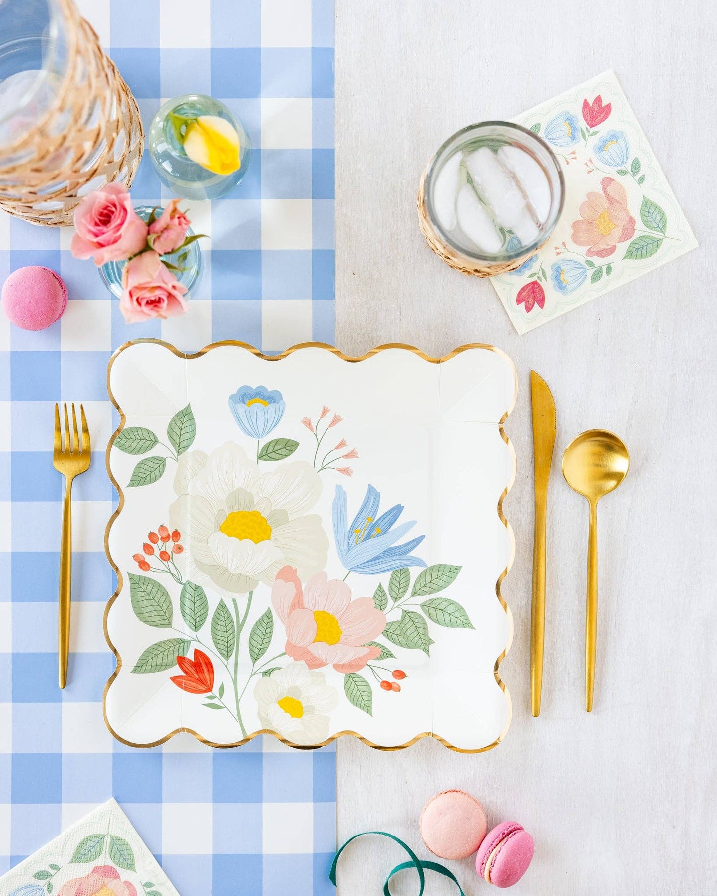 Floral Corner Bev Napkins