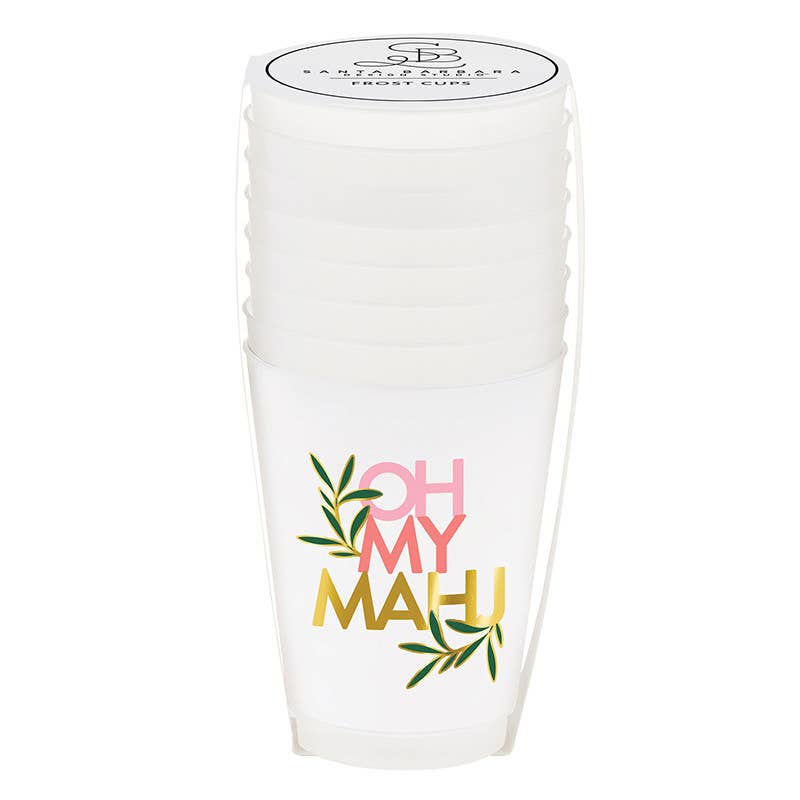 Oh My Mahj Gold Foil Frost Cups 16 oz