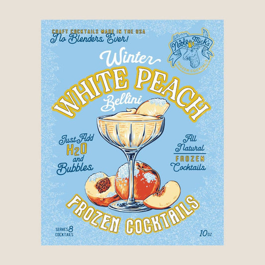 Winter White Peach Bellini Frozen Cocktail