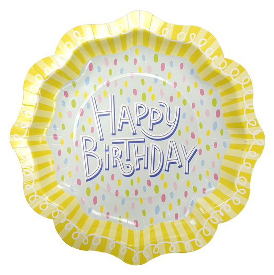 Happy Birthday Dots Plate