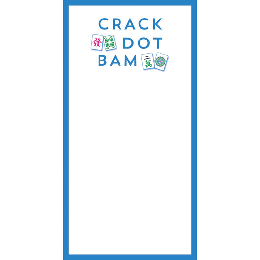 In Stock 4.25x8.5 Mahjong Crack Dot Bam List Notepad