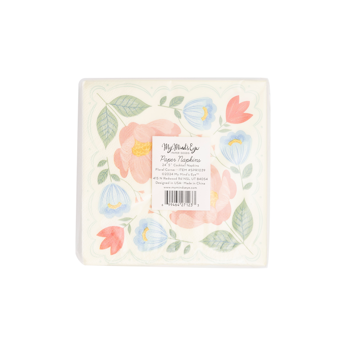 Floral Corner Bev Napkins