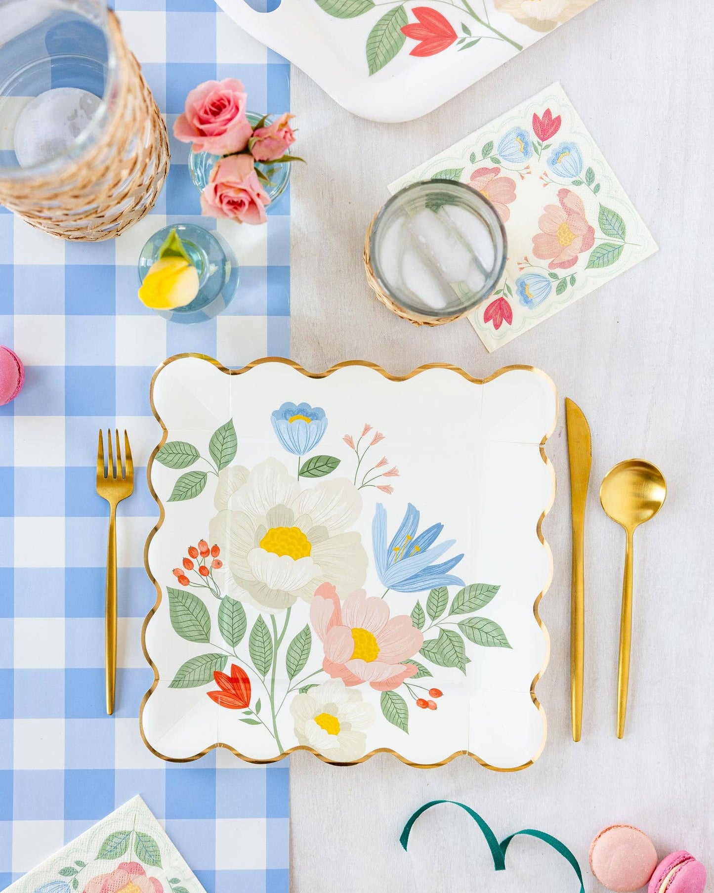 Floral Corner Bev Napkins