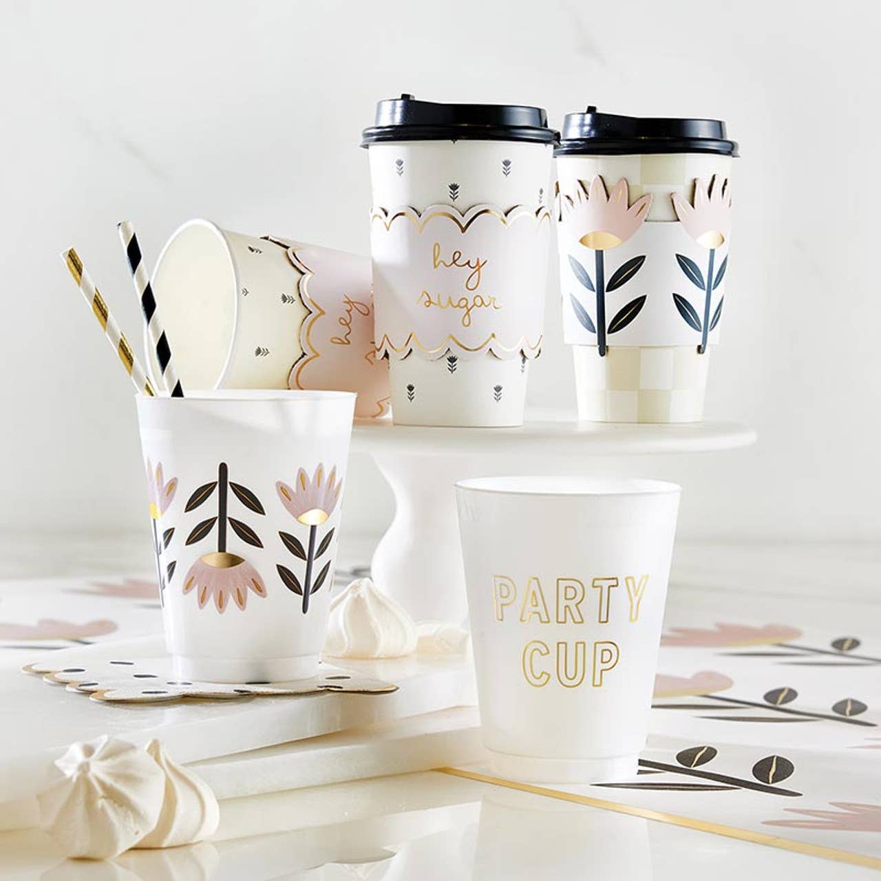 Party Cup Gold Foil Frost Cups 16oz