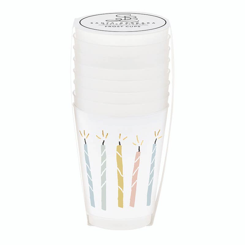 Candles w/ Gold Foil Frost Cups 16 oz