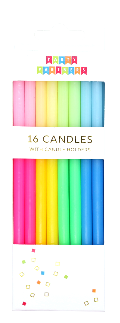 Colorful Ombre 16 Candle Set